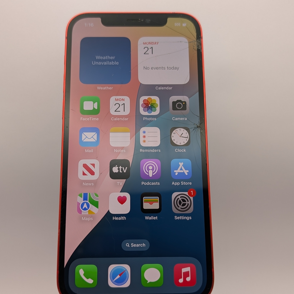 PLEASE READ! Cracked Iphone 12 64gb Cannot Be Activated With Carrier PARTS ONLY!